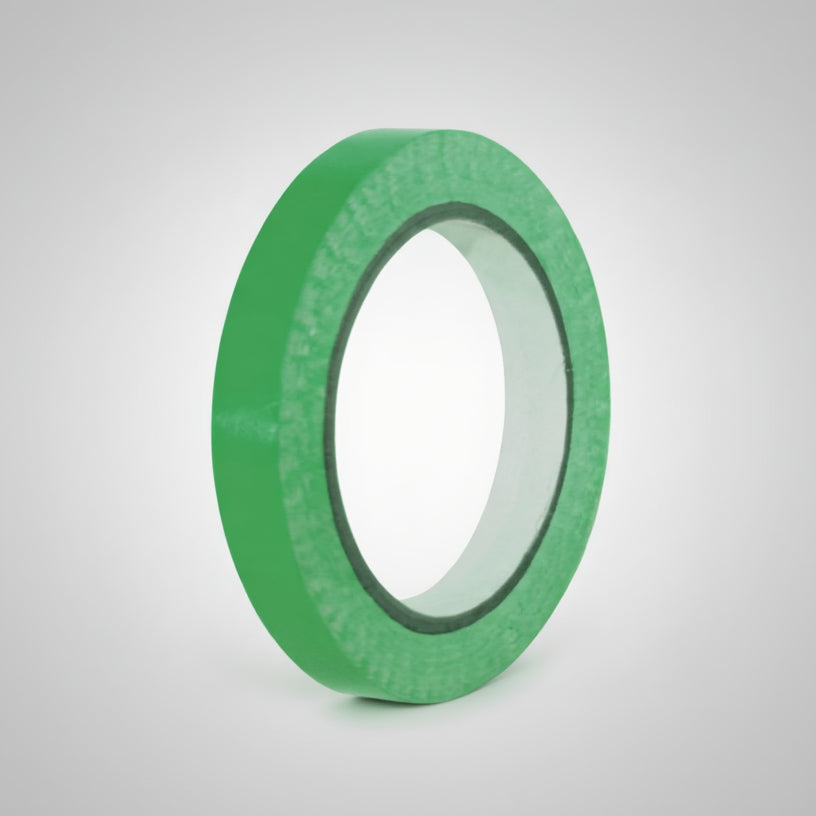 Roll of green pvc tape, 18mm wide Roll of green pvc tape, 18mm wide
