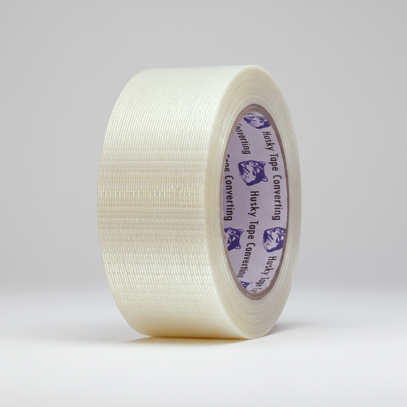 Roll of Husky cross weave filament tape 48mm wide Roll of Husky cross weave filament tape 48mm wide