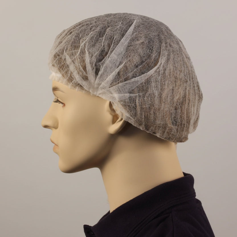 White disposable crimped beret