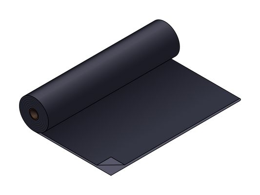 Black LDPE Builders Film CF roll, 2m x 100m - 100um