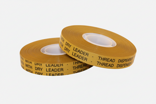 Two rolls of transfer tape on a white background