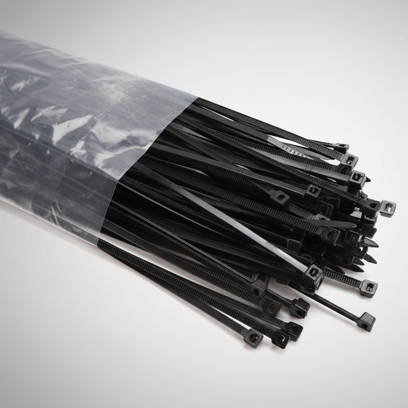 Black Cable Ties: 200mm x 4.8mm