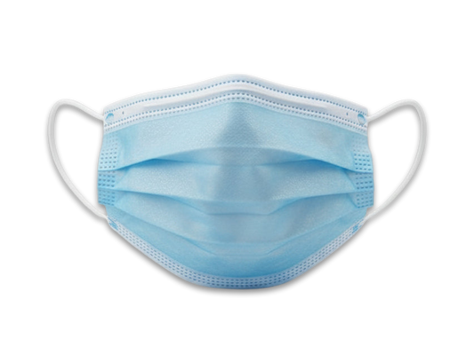 Blue/White Surgical Masks 3 Ply (50/Pack)