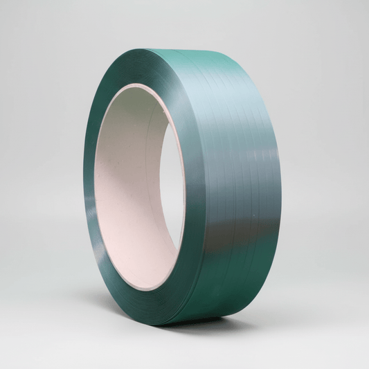 Green embossed PET strapping roll