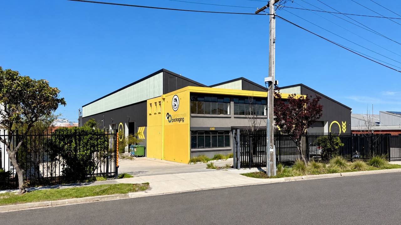 Street view of the Australian Made Packaging warehouse in Huntingdale.